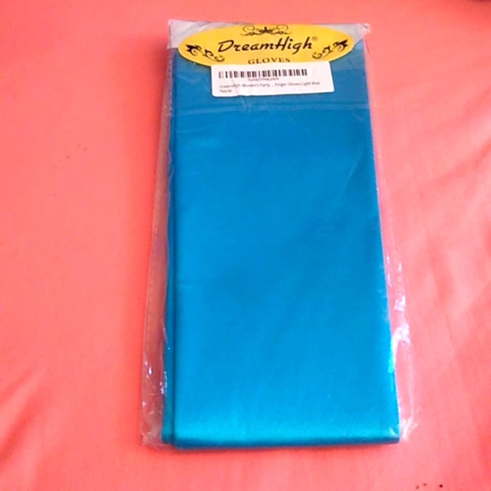 Women's Party Finger Gloves. More like turquoise than light blue.